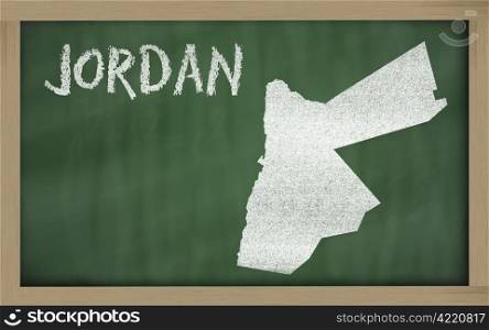drawing of jordan on blackboard, drawn by chalk