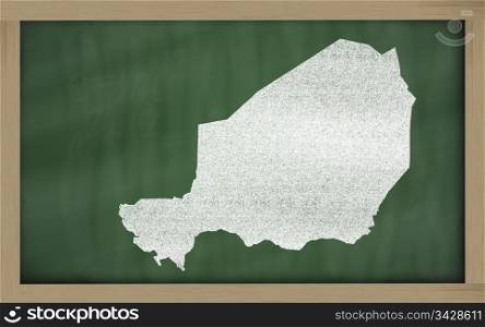 drawing of niger on blackboard, drawn by chalk