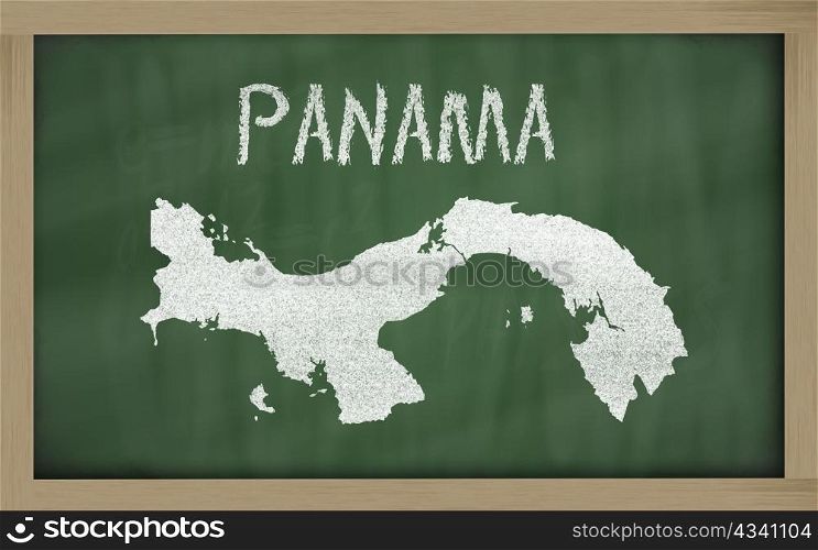 drawing of panama on blackboard, drawn by chalk