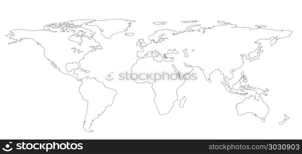 drawing outline World map isolated on white background. infograp. drawing outline World map isolated on white background. infographics, illustration. drawing outline World map isolated on white background. infographics, illustration