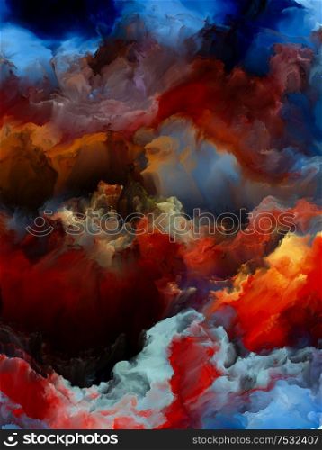 Dreams of Upper Atmosphere series. Canvas of fractal colors on the subject of digital painting, alien worlds and abstract art.