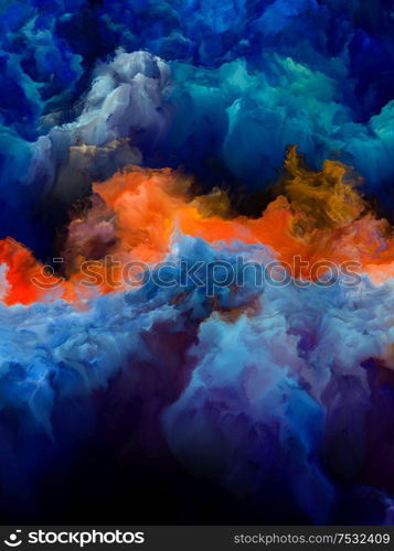 Dreams of Upper Atmosphere series. Canvas of fractal colors on the subject of digital painting, alien worlds and abstract art.