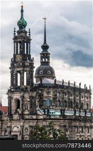 Dresden Cathedral. view of the Dresden Cathedral belonging to the castle
