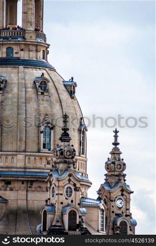 Dresden Frauenkirche. view of the famous Frauenkirche in Dresden