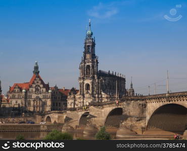 Dresden Hofkirche. Dresden Cathedral of the Holy Trinity aka Hofkirche Kathedrale Sanctissimae Trinitatis in Dresden Germany