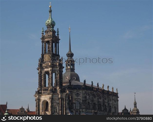 Dresden Hofkirche. Dresden Cathedral of the Holy Trinity aka Hofkirche Kathedrale Sanctissimae Trinitatis in Dresden Germany