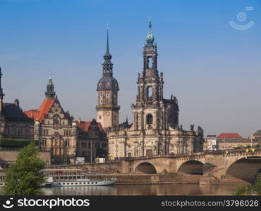 Dresden Hofkirche. Dresden Cathedral of the Holy Trinity aka Hofkirche Kathedrale Sanctissimae Trinitatis in Dresden Germany