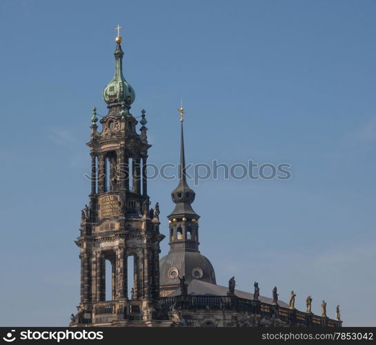 Dresden Hofkirche. Dresden Cathedral of the Holy Trinity aka Hofkirche Kathedrale Sanctissimae Trinitatis in Dresden Germany