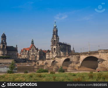 Dresden Hofkirche. Dresden Cathedral of the Holy Trinity aka Hofkirche Kathedrale Sanctissimae Trinitatis in Dresden Germany