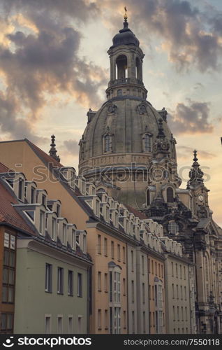 Dresden in Germany. architecture of the reconstructed old city.