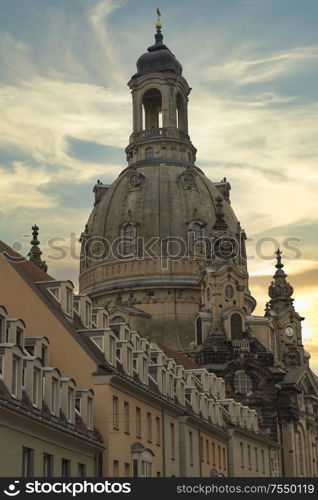 Dresden in Germany. architecture of the reconstructed old city.