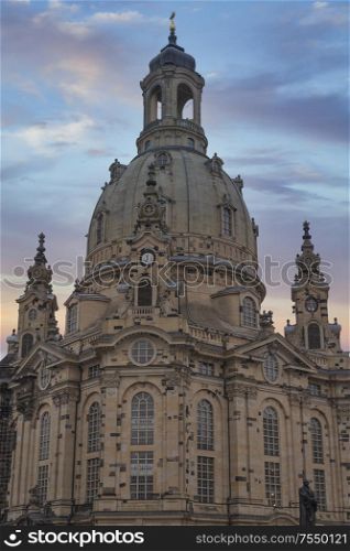 Dresden in Germany. architecture of the reconstructed old city.