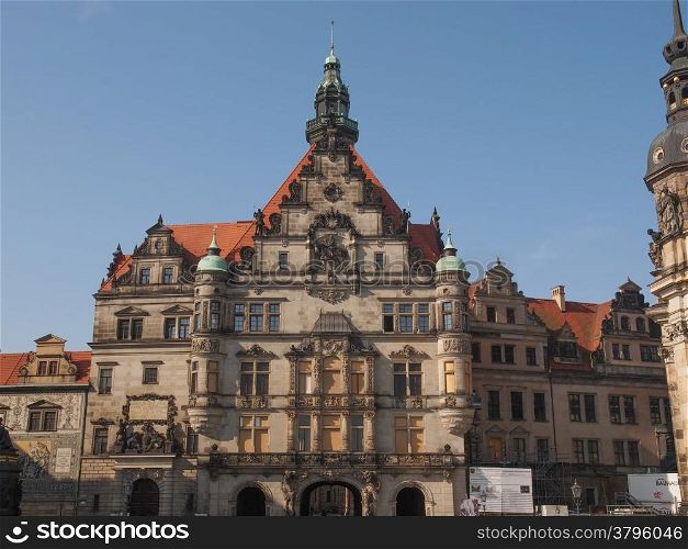 Dresdner Schloss. DRESDEN, GERMANY - JUNE 11, 2014: Dresdner Schloss palace