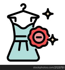 Dress sale icon. Outline dress sale vector icon color flat isolated. Dress sale icon color outline vector
