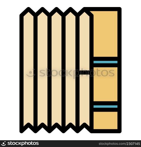 Dressing room stand icon. Outline dressing room stand vector icon color flat isolated. Dressing room stand icon color outline vector