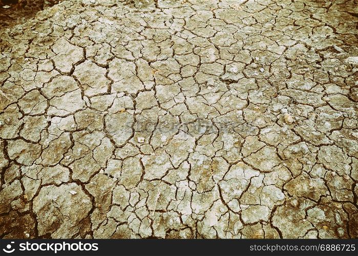 dried and cracked ground soil texture