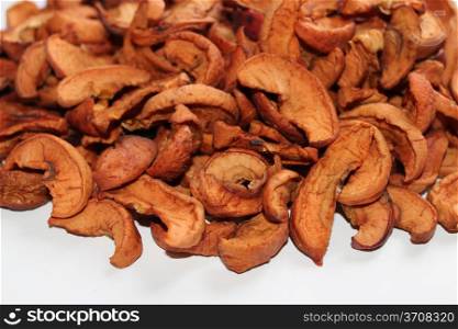 dried apples isolated on the white background