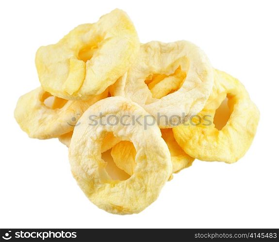dried apples on a white background