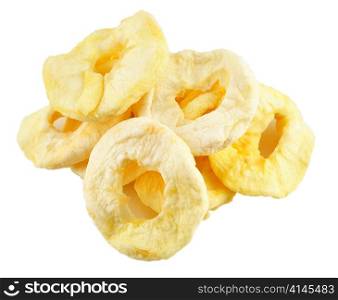 dried apples on a white background