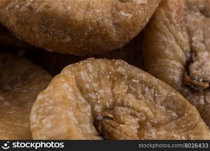 Dried figs fruits on close up for background