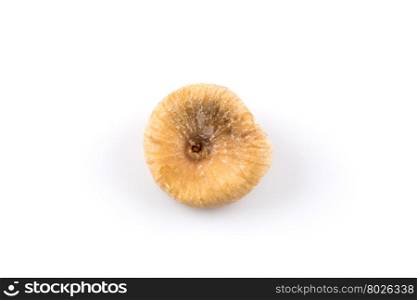 Dried figs fruits on white background close up