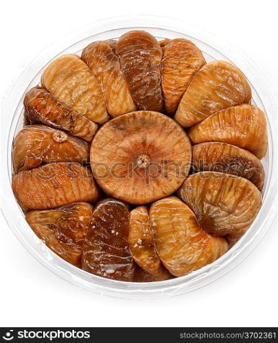 Dried Figs In A Open Plastic Container