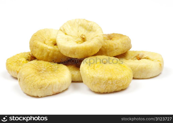 dried figs isolated on white background