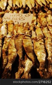 dried fish sold in market, photos taken in philippines.