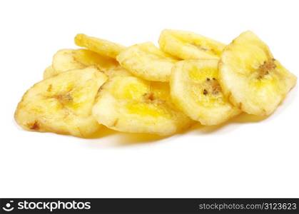 dried fruit banana isolated on a white background