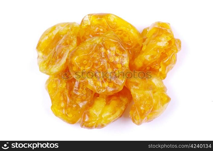 dried fruit isolated on a white background