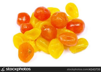 dried fruit isolated on a white background