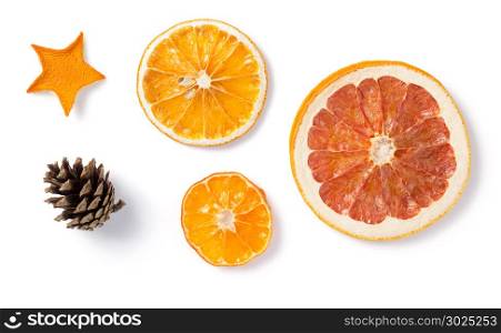 dried fruit isolated on white background
