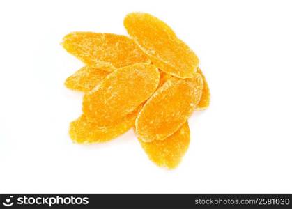 dried fruit on white background