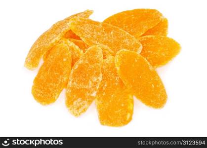 dried fruit on white background