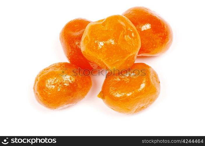 Dried kumquat isolated on a white background