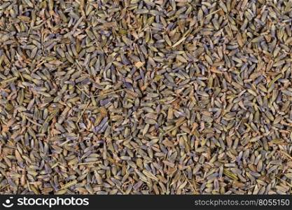 dried lavender organic tea close up view for background