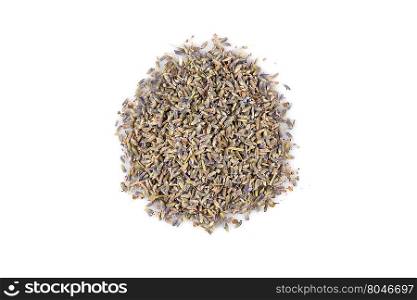 dried lavender organic tea Isolated on white background