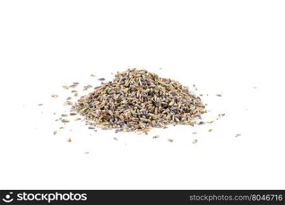 dried lavender organic tea Isolated on white background