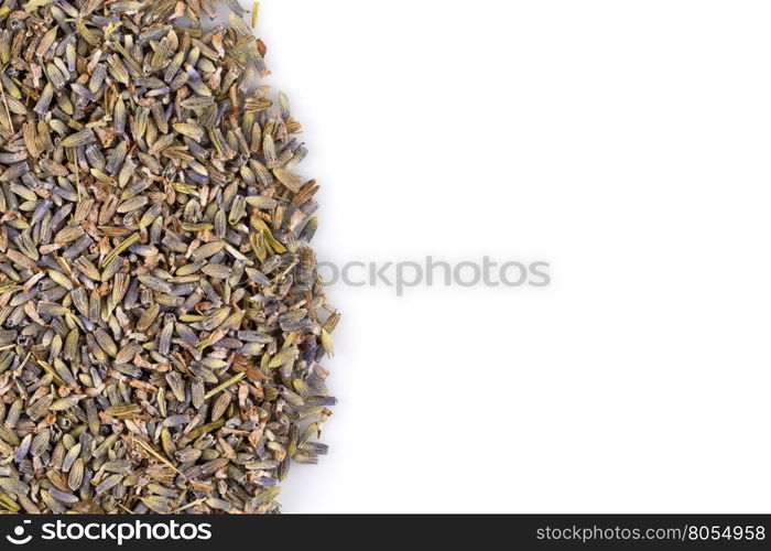 dried lavender organic tea Isolated on white background