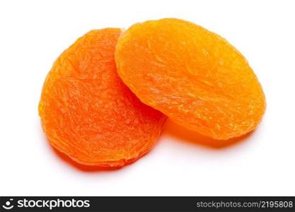 Dried organic apricot close-up isolated on a white background. clipping path. Dried apricot close-up isolated on a white background. clipping path