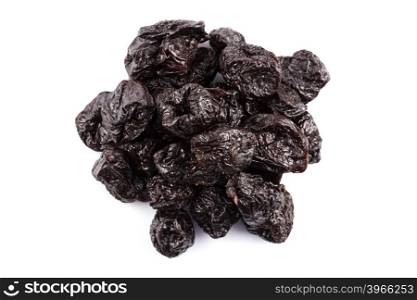 Dried plum - prunes fruits isolated on a white background