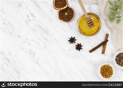 dried products with honey frame