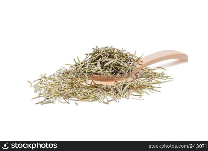 dried rosemary isolated on white background