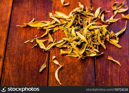 Dried sage leaves used for tea