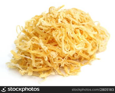 dried squid isolated on the white background