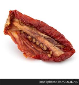 Dried tomato isolated on white background cutout