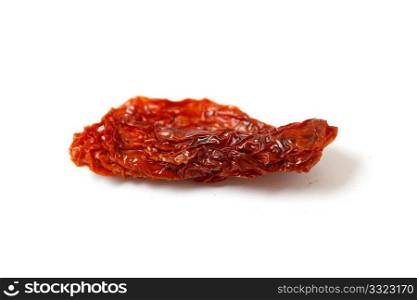 Dried tomatoes isolated on white