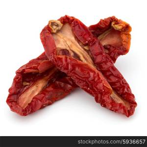 Dried tomatoes isolated on white background cutout