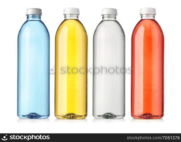drink in plastic bottle isolated on white background.