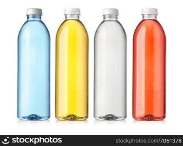 drink in plastic bottle isolated on white background.